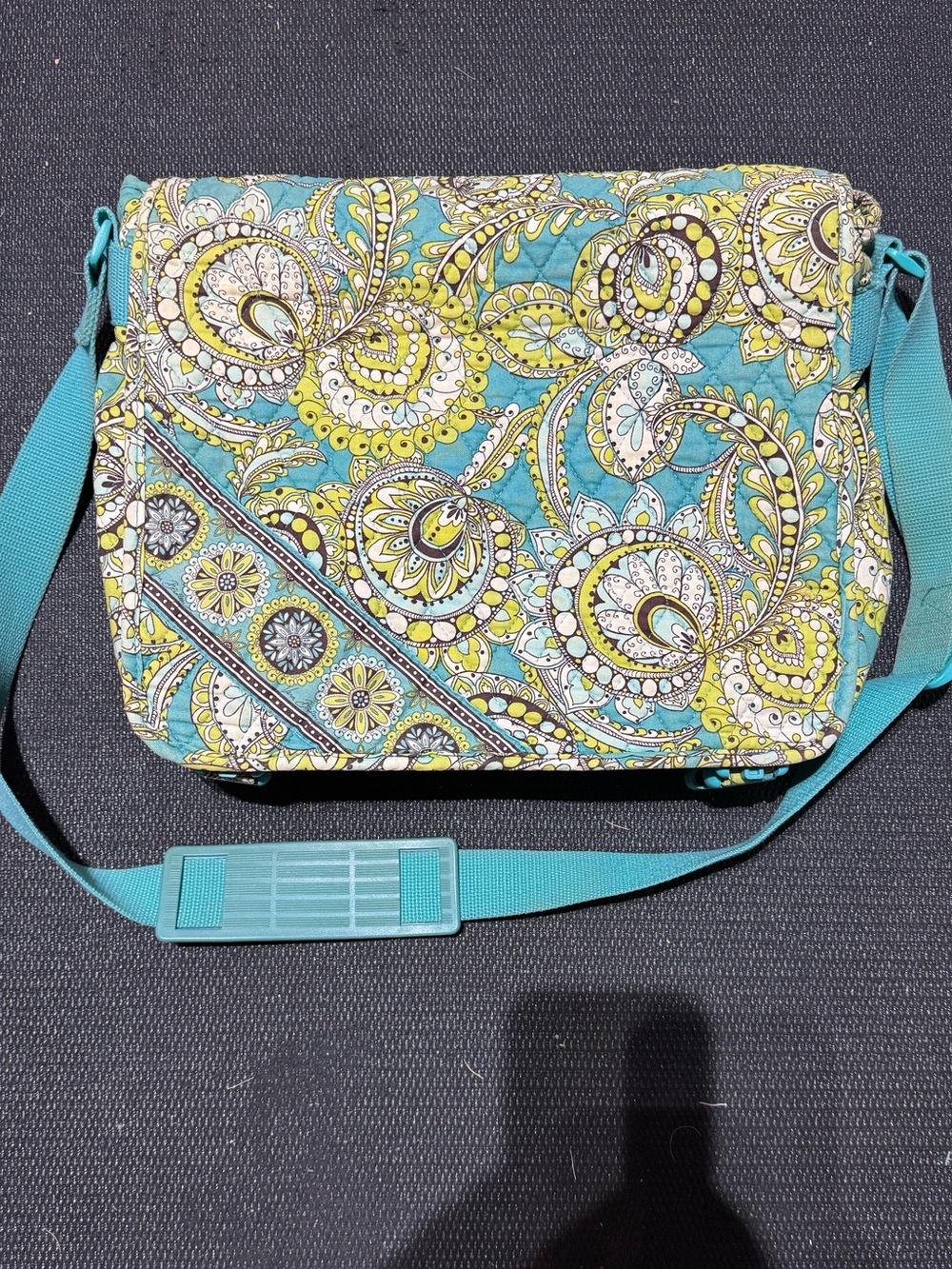 Patterned Teal Paisley Crossbody Bag